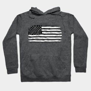 Black and white American flag Hoodie